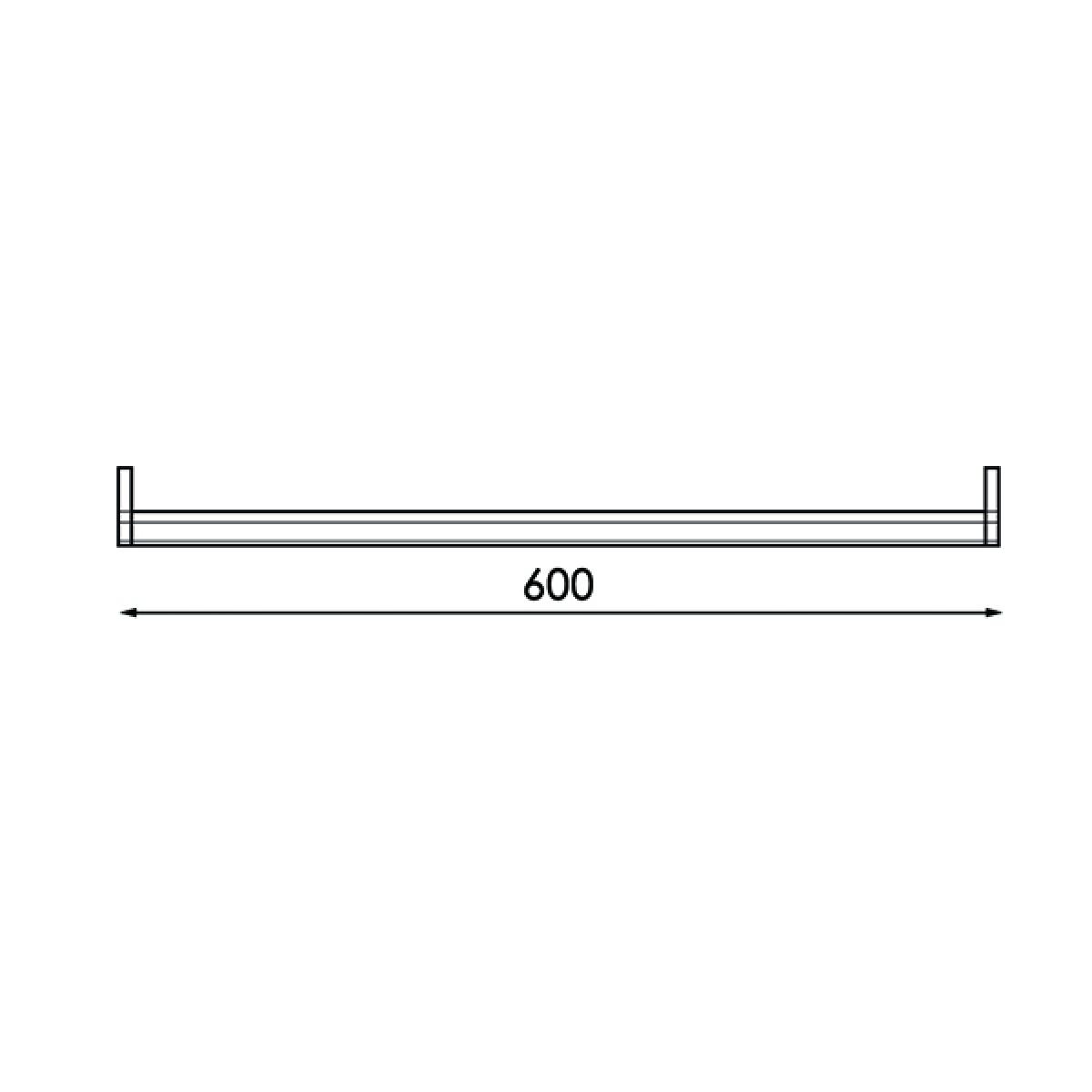 Soporte para tubo LED 600 mm Zaslon - Conexión un lado