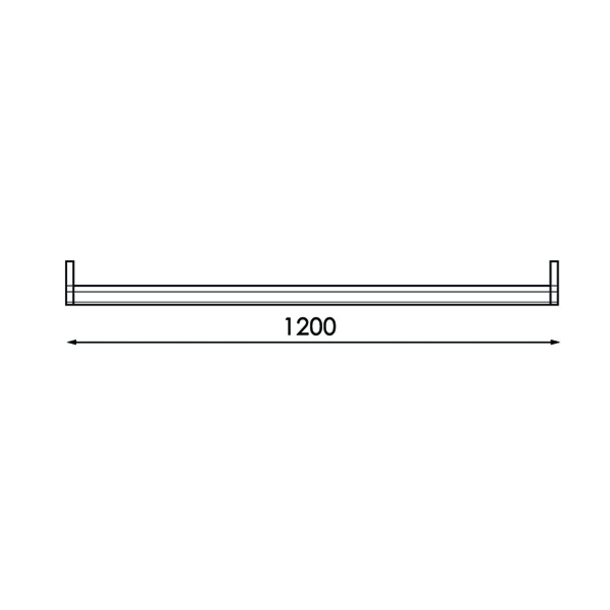 Soporte para tubo LED 1200 mm - Conexión un lado