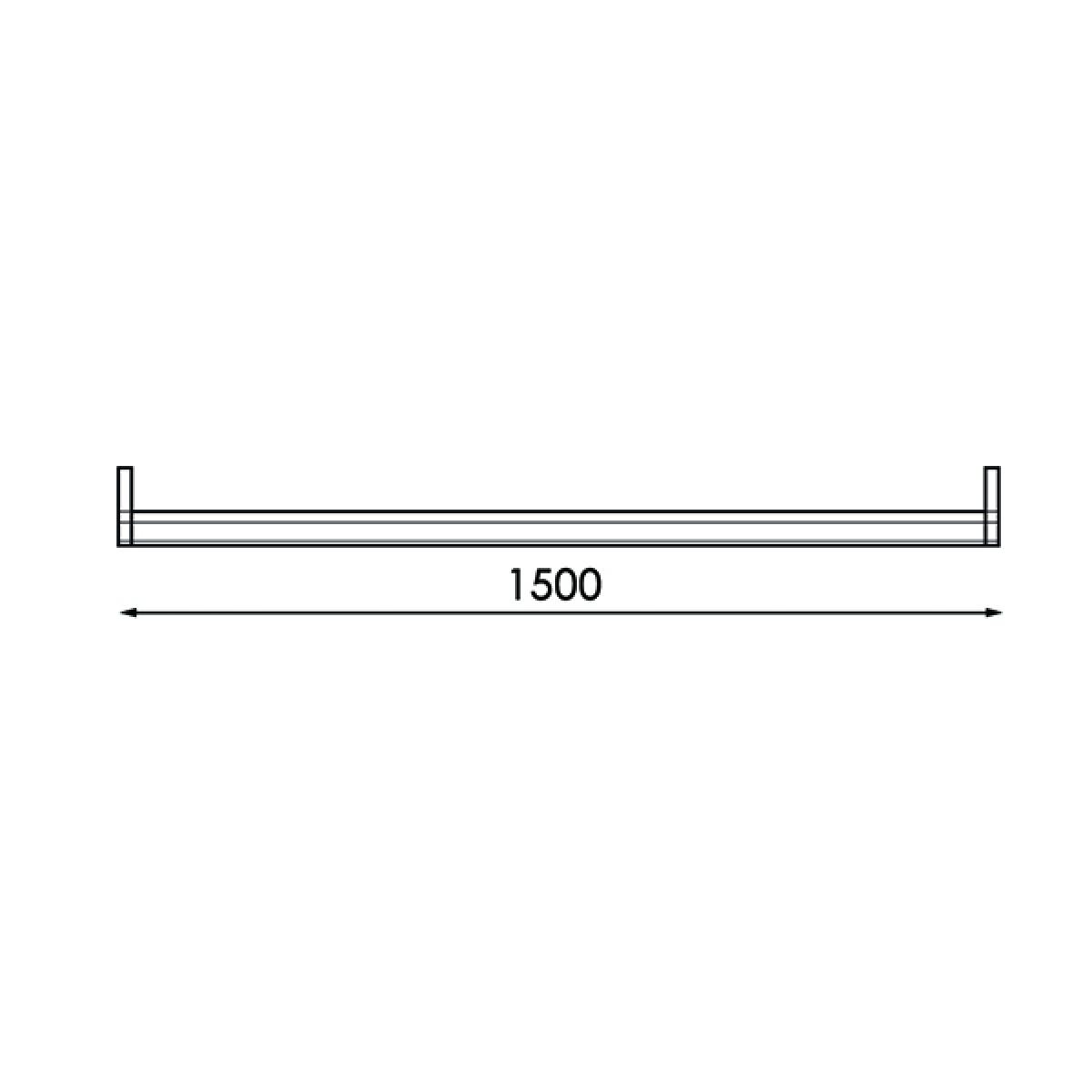 Soporte para tubo LED 1500 mm - Conexión un lado