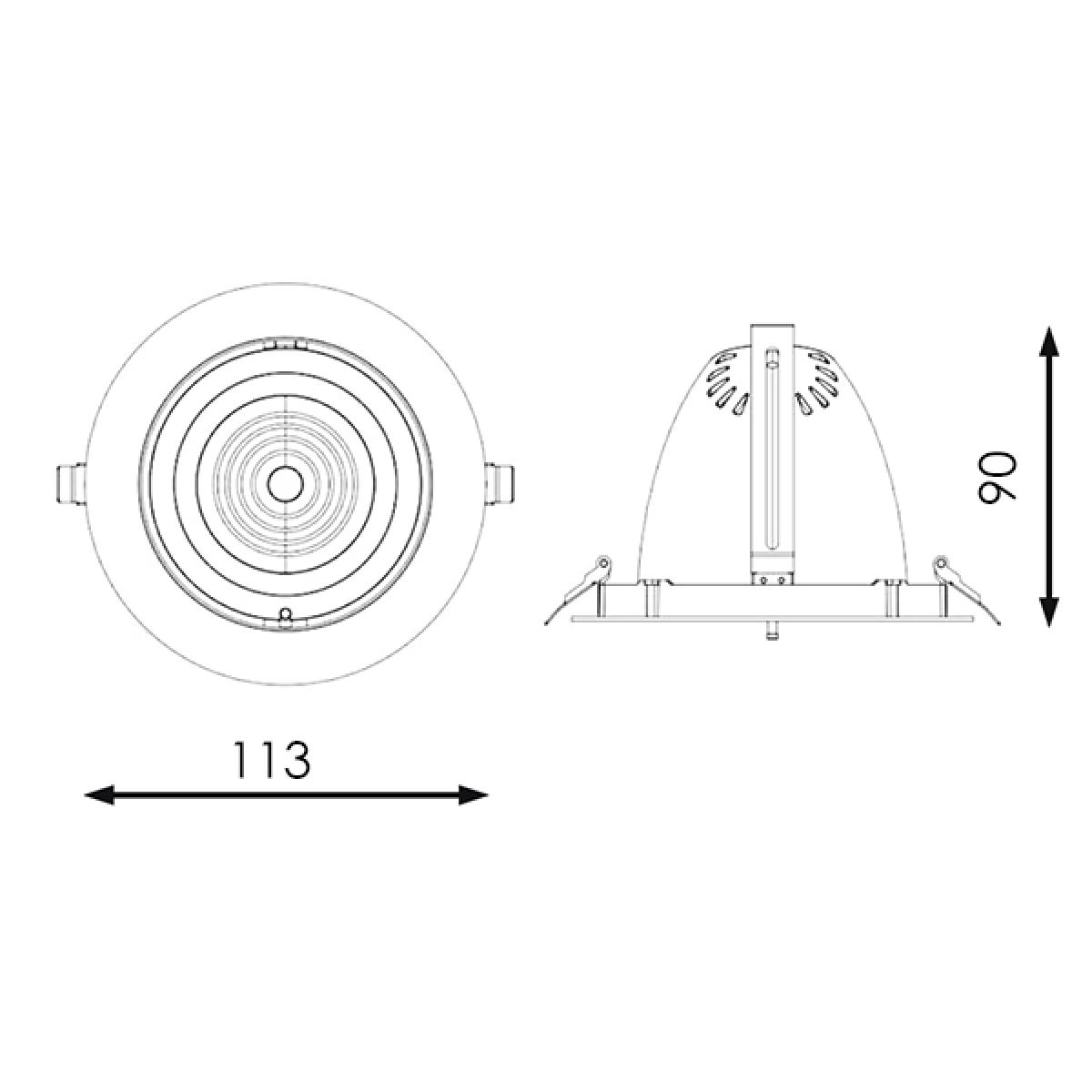 Foco Downlight LED orientable Track 15W - DSC