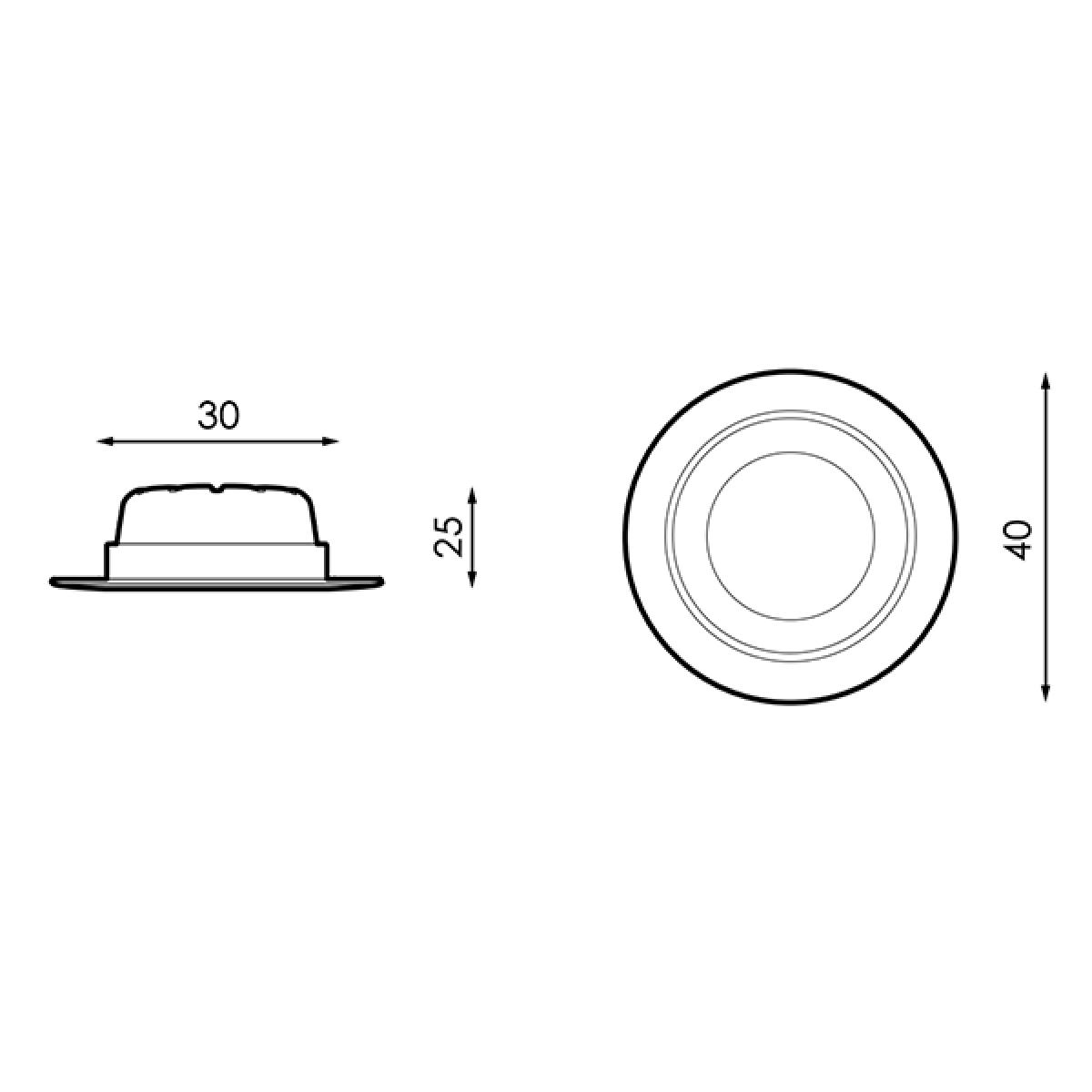 Downlight LED Back 3W - DSC