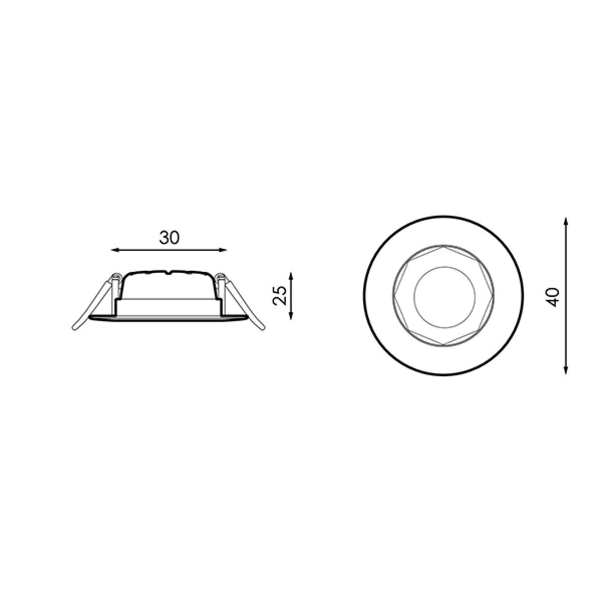 Downlight LED Star 3W - DSC
