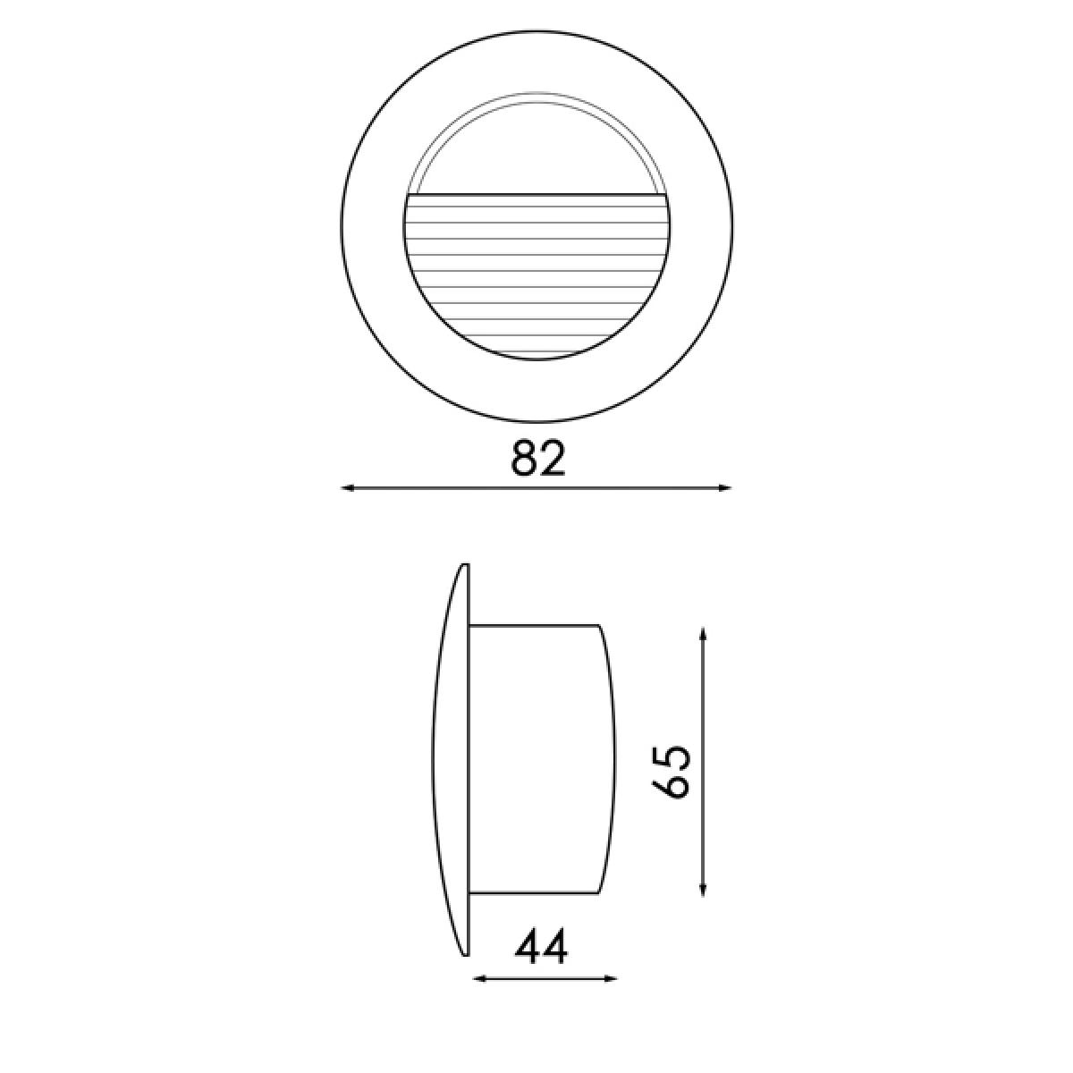Baliza LED Circle Empotrable 3W IP54