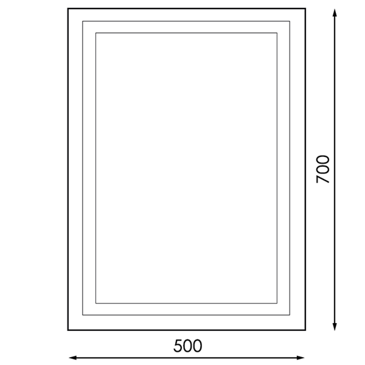 Espejo para Baño LED 15W Rectangular
