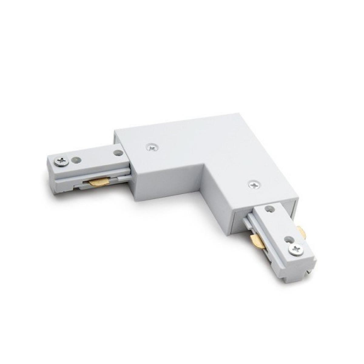 Conector en L Para Carril Bifásico  Blanco