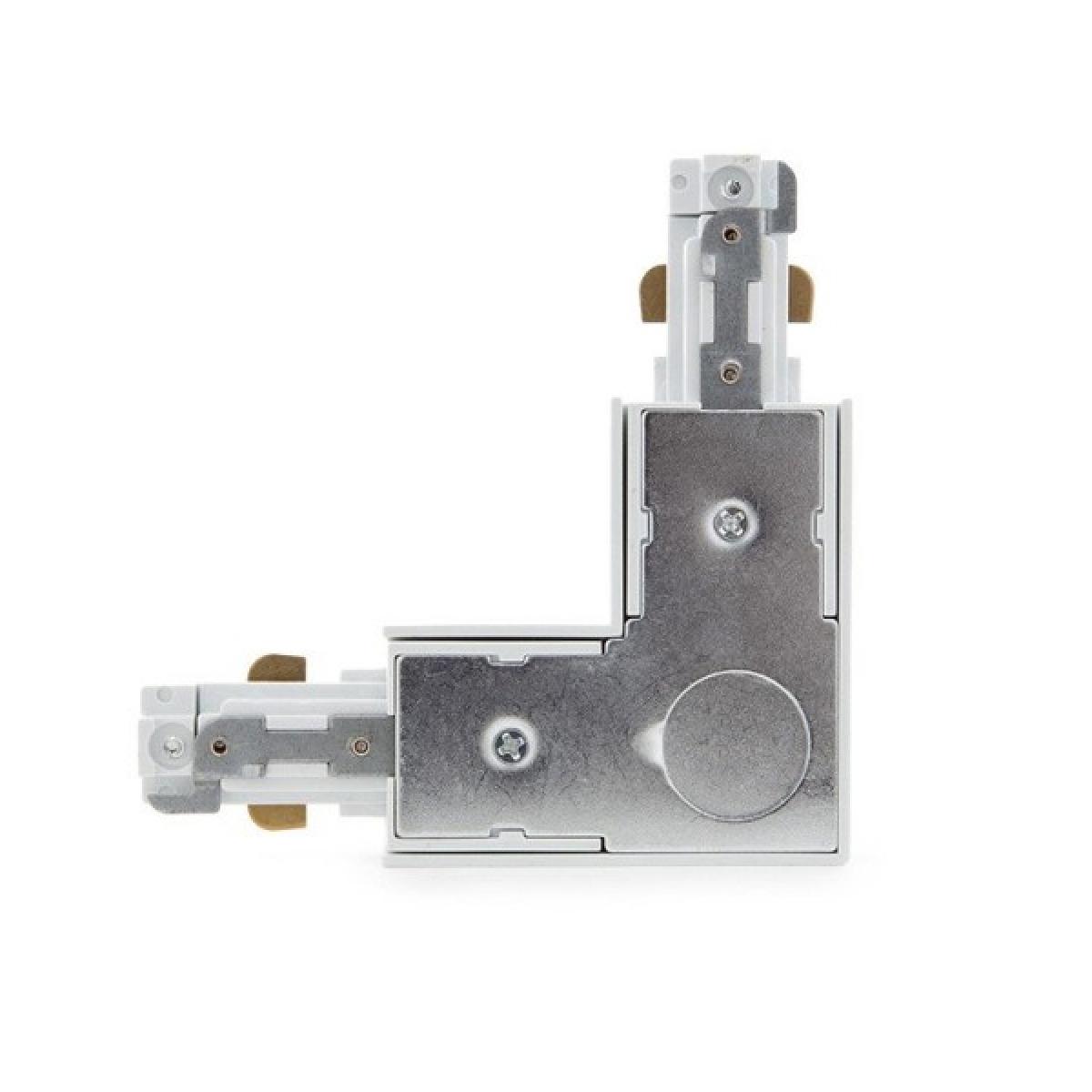 Conector en L Para Carril Bifásico  Blanco