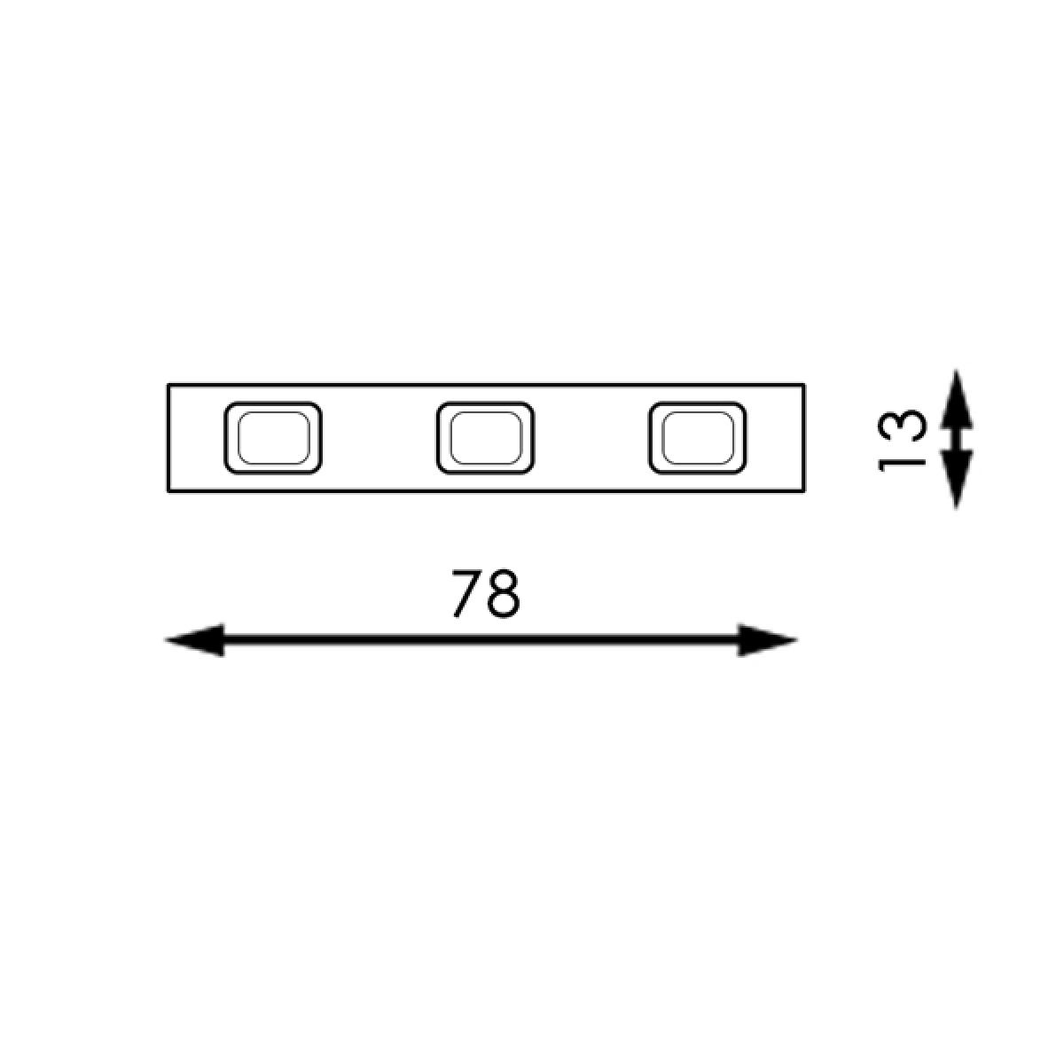 Cadena de 20 Módulos de 3 LED SMD 5730 12V 0.75W - DSC