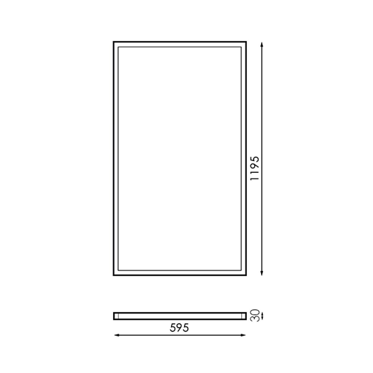 Panel LED Rectangular Serie Bure 120X60 cm 80W
