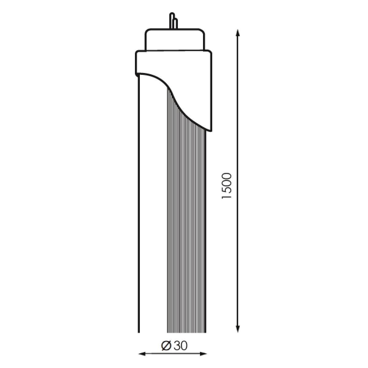 Tubo de LED T8 1200 mm Ekran. Con detector de Movimiento il.Seguridad 20W Conexión Un Lateral
