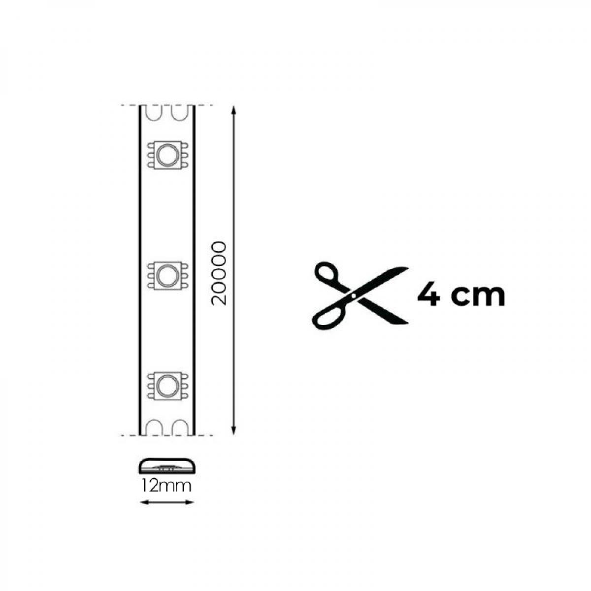 Tira LED 24V DC SMD2835 Ziadna IP65 12W/m - 20 Metros