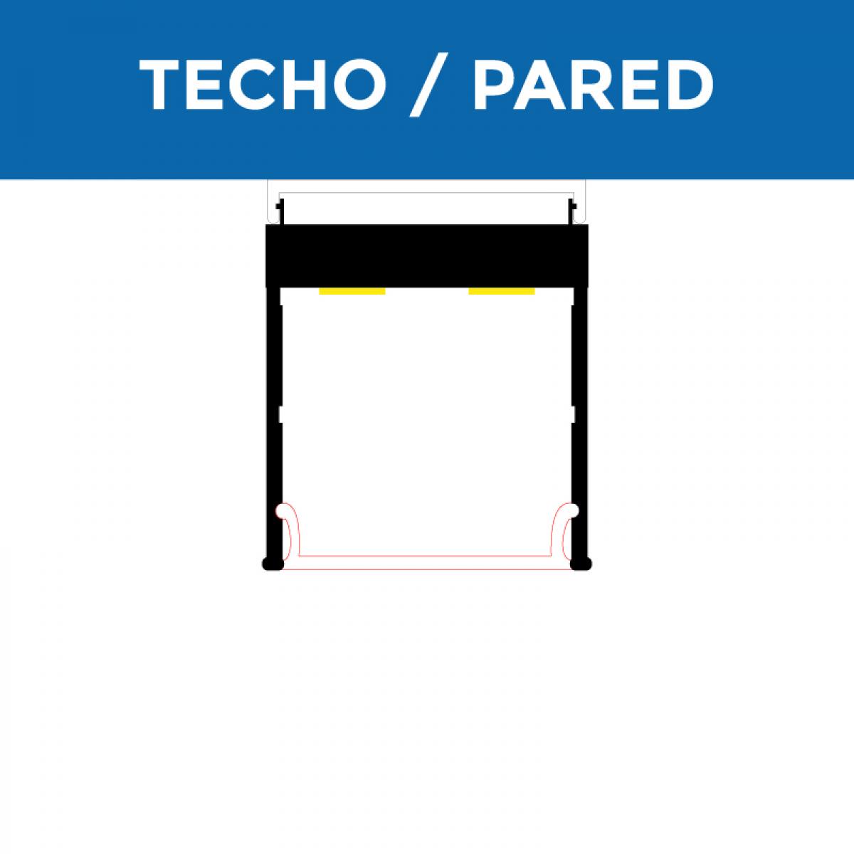 Perfil de aluminio MinLed 2 metros - Opcional colgante - DSC