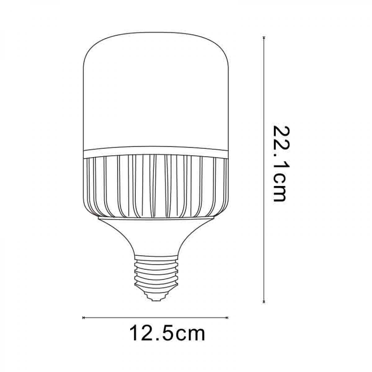 Bombilla LED E27 T125 50W