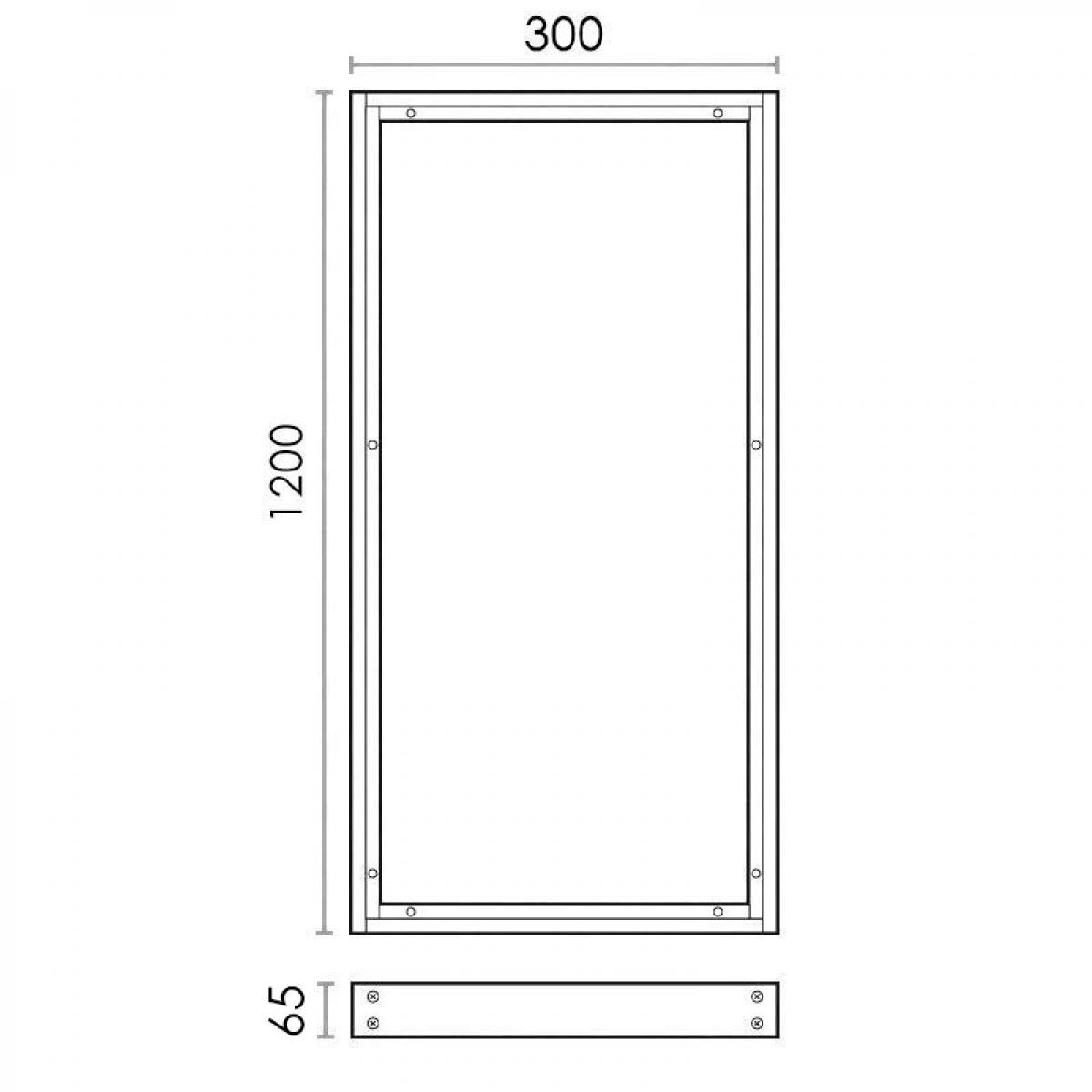Kit de superficie de Panel 120X30 Blanco