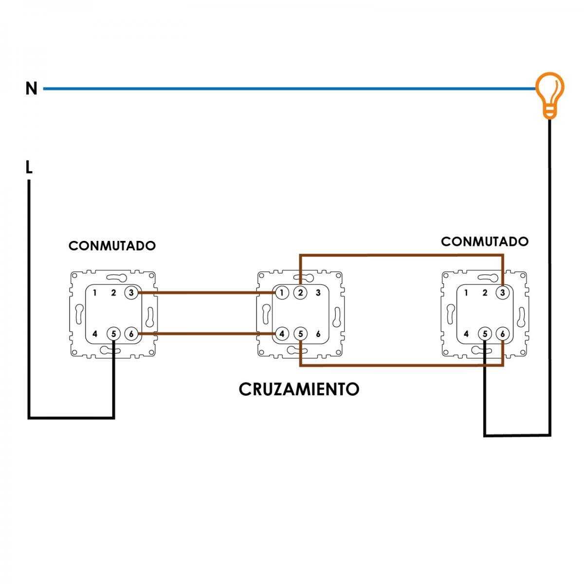 Interruptor Empotrable Simple Cruzamiento - EP