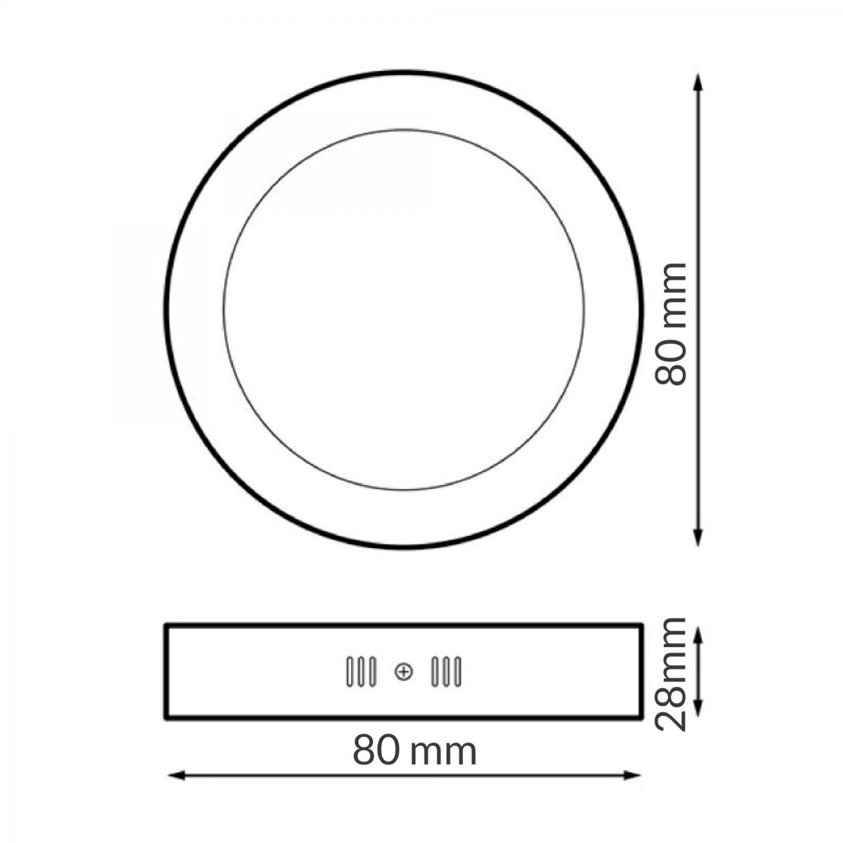 Panel de Superficie Serie Slim Circular 5W