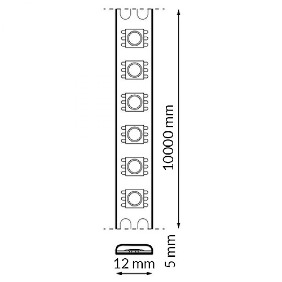Tira LED 24V DC SMD3535 Clasic IP20 RGB 12W/m - 10 Metros