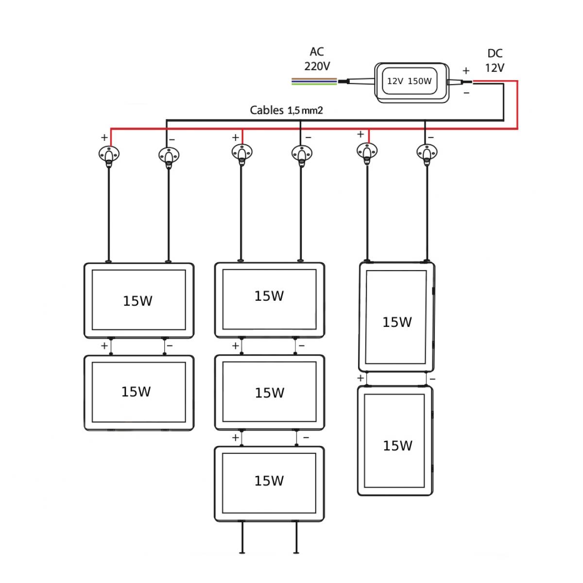 Carpeta Poster LED a 2 Caras A4 12V DC