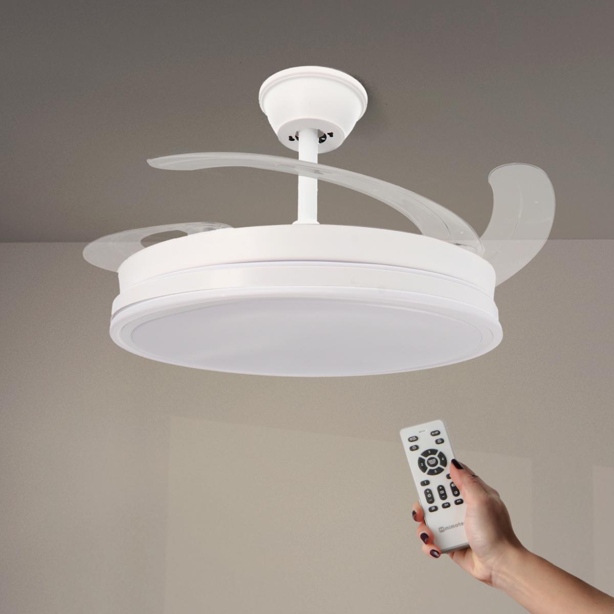 Ventilador de techo LED White Olga Ø107 cm