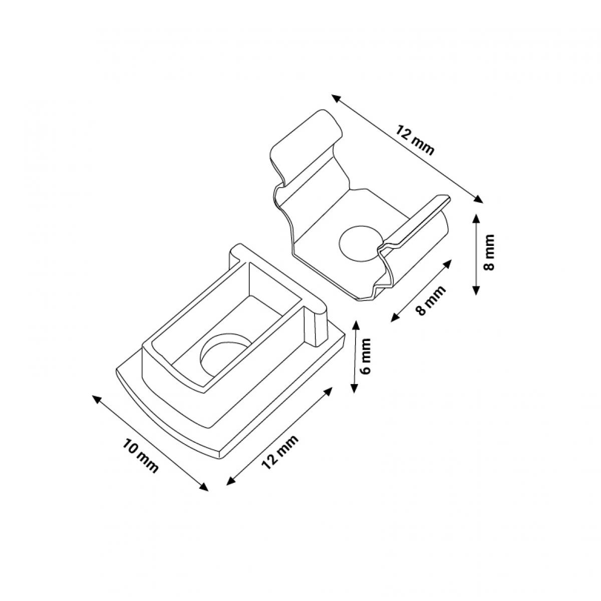 Pack 2 Tapones y 2 grapas para Perfil LM3747