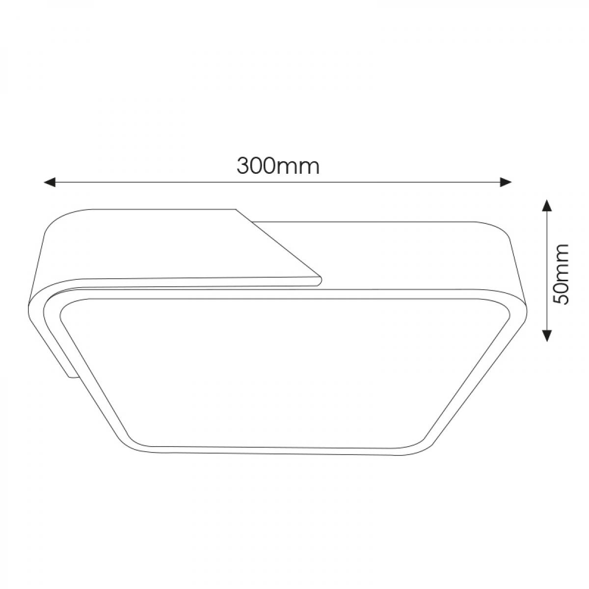 Plafon LED Circular Wood Square 24W