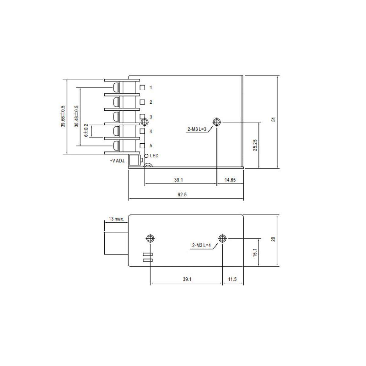 Fuentes de alimentación para tiras LED Mean Well 15W 24VDC RS-15-24