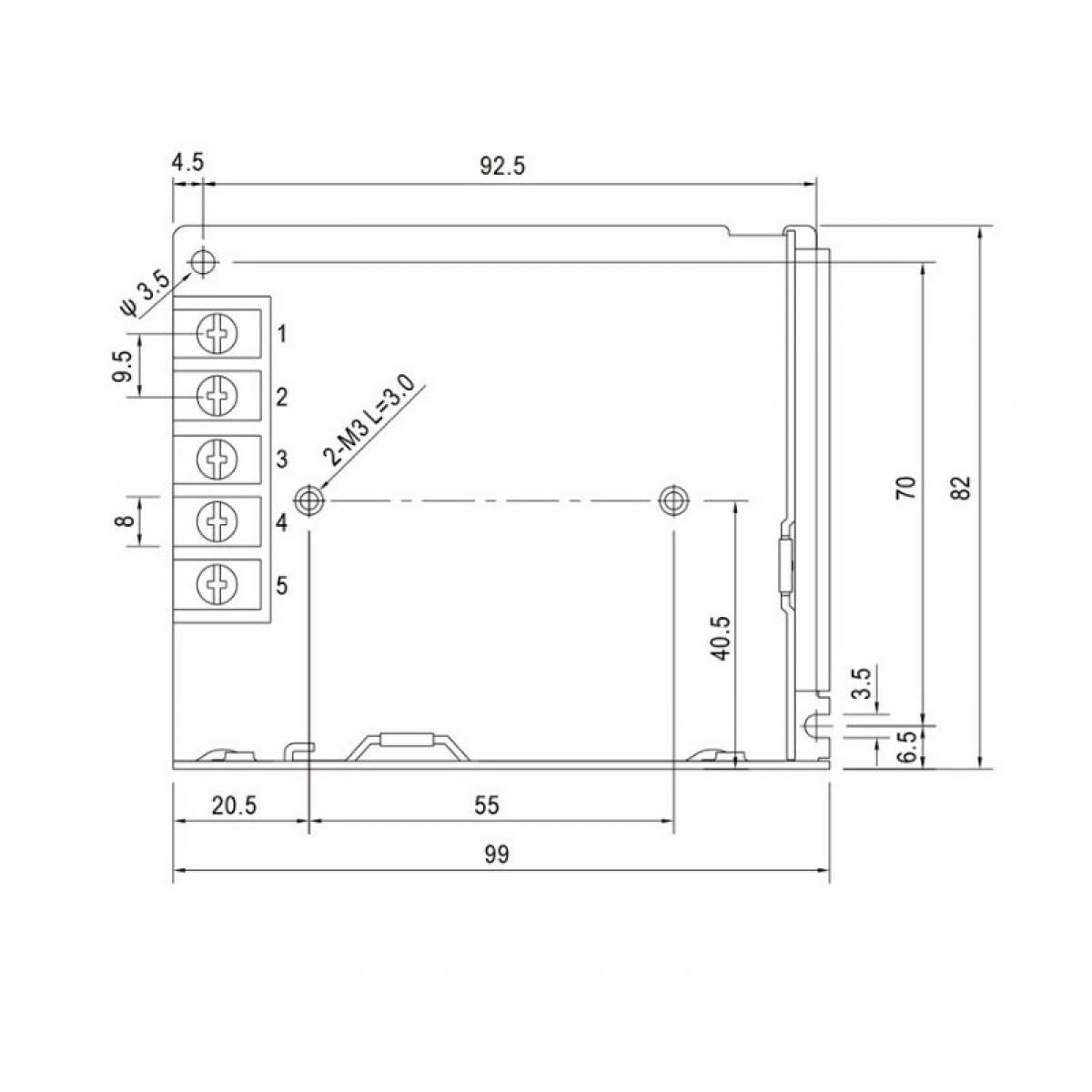 Fuentes de alimentación para tiras LED Mean Well 35W 12VDC LRS-35-12