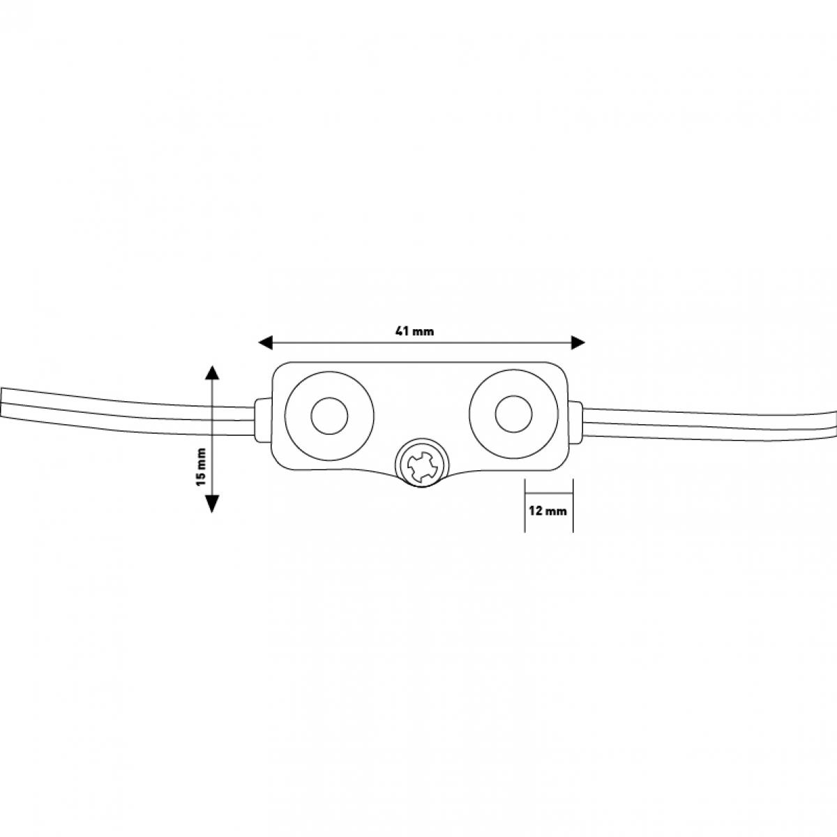 Cadena de 20 Módulos de 2 LED SMD Samsung 12V DC 1W