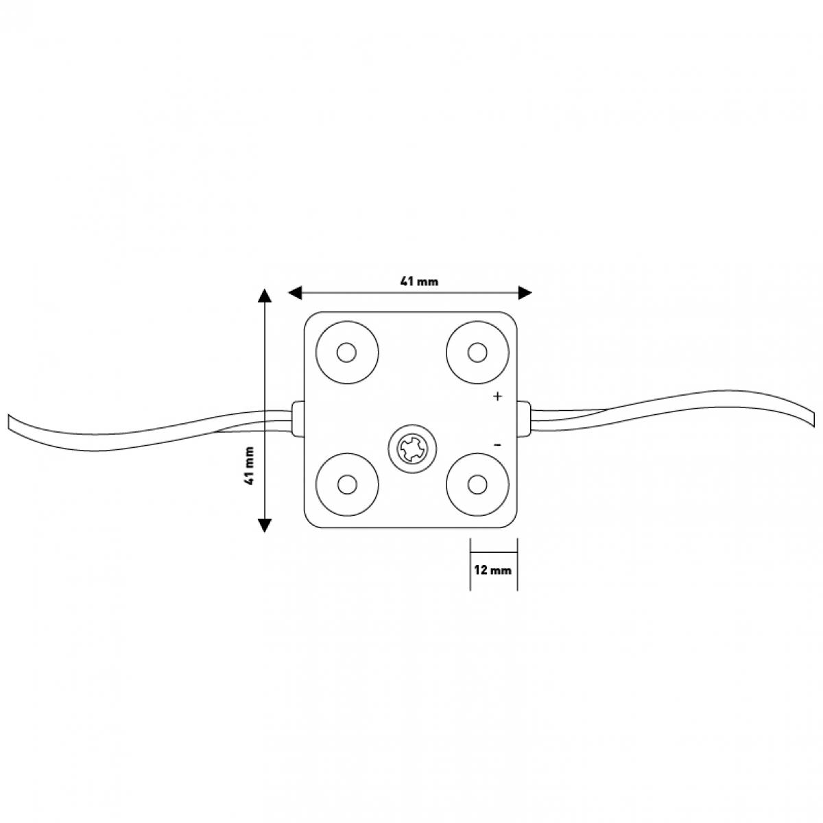 Cadena de 20 Módulos de 4 LED SMD Samsung 12V DC 2W