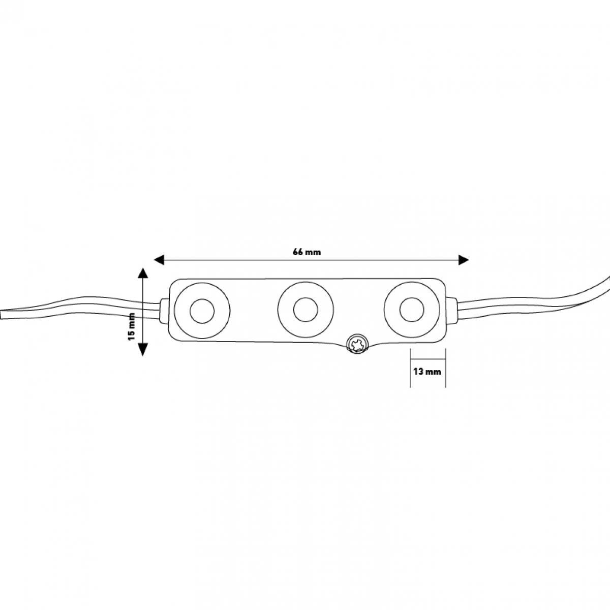 Cadena de 20 Módulos de 3 LED SMD Samsung 12V DC 1.2W