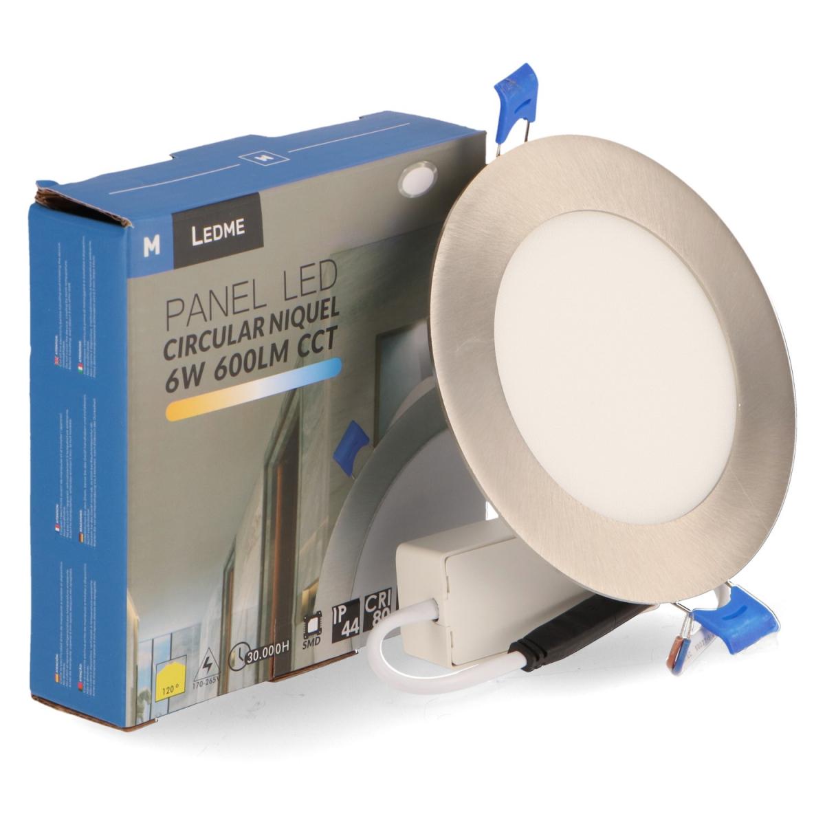 Panel Led Circular Níquel 6W CCT
