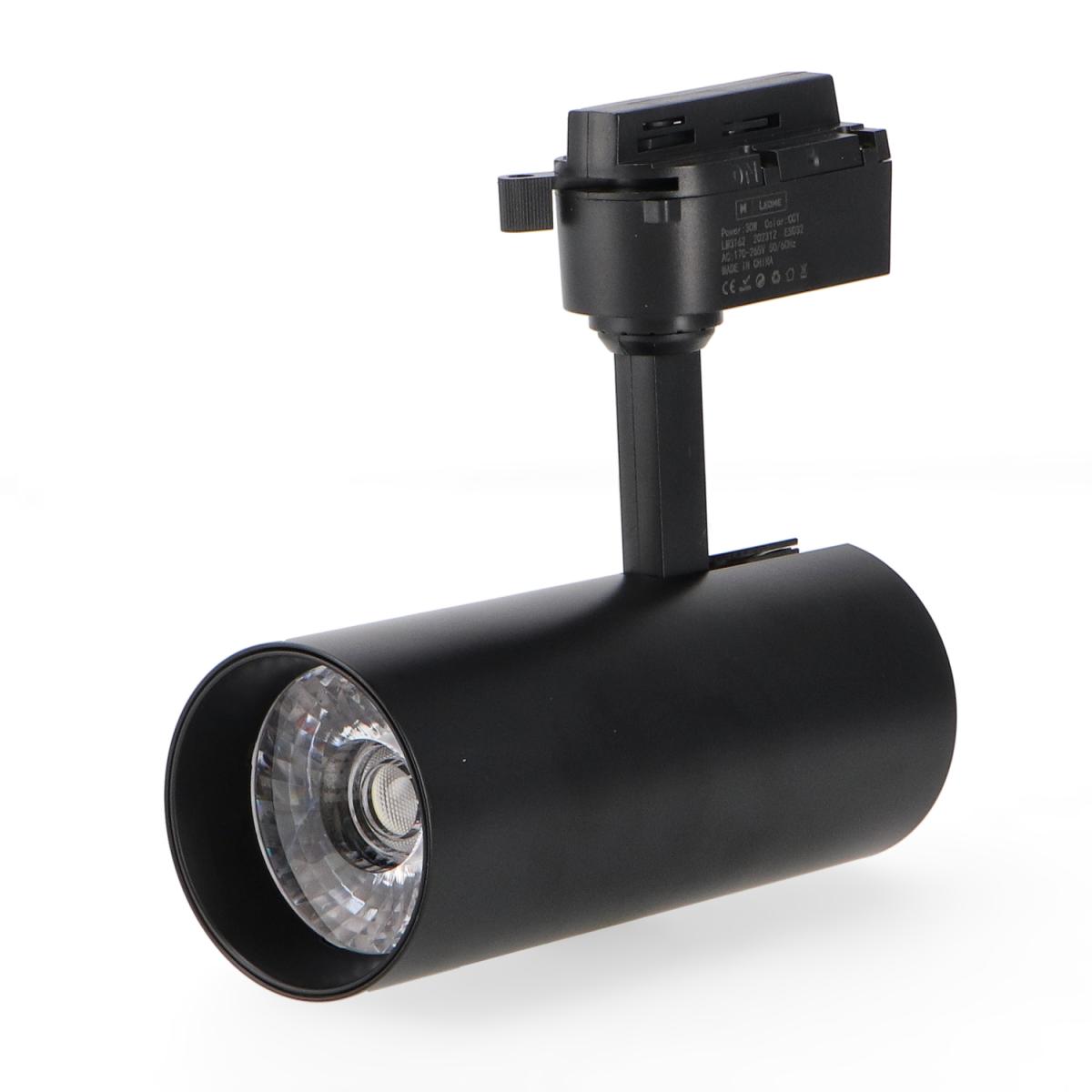 Foco LED para carril Black Aras 30W Monofásico CCT Negro
