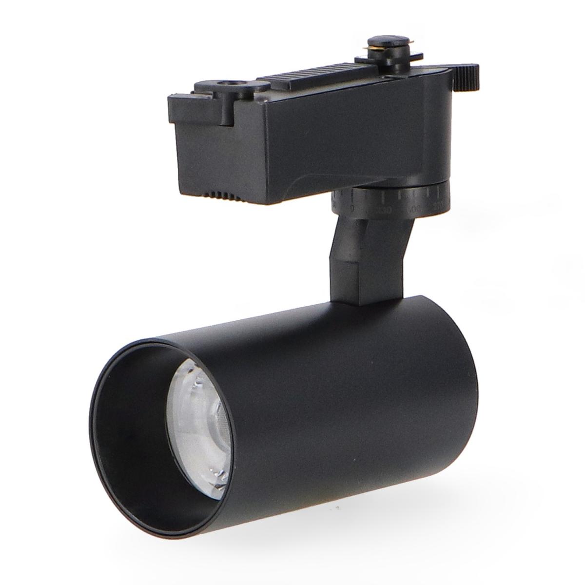 Foco LED para carril Negro Berna 12W Monofásico