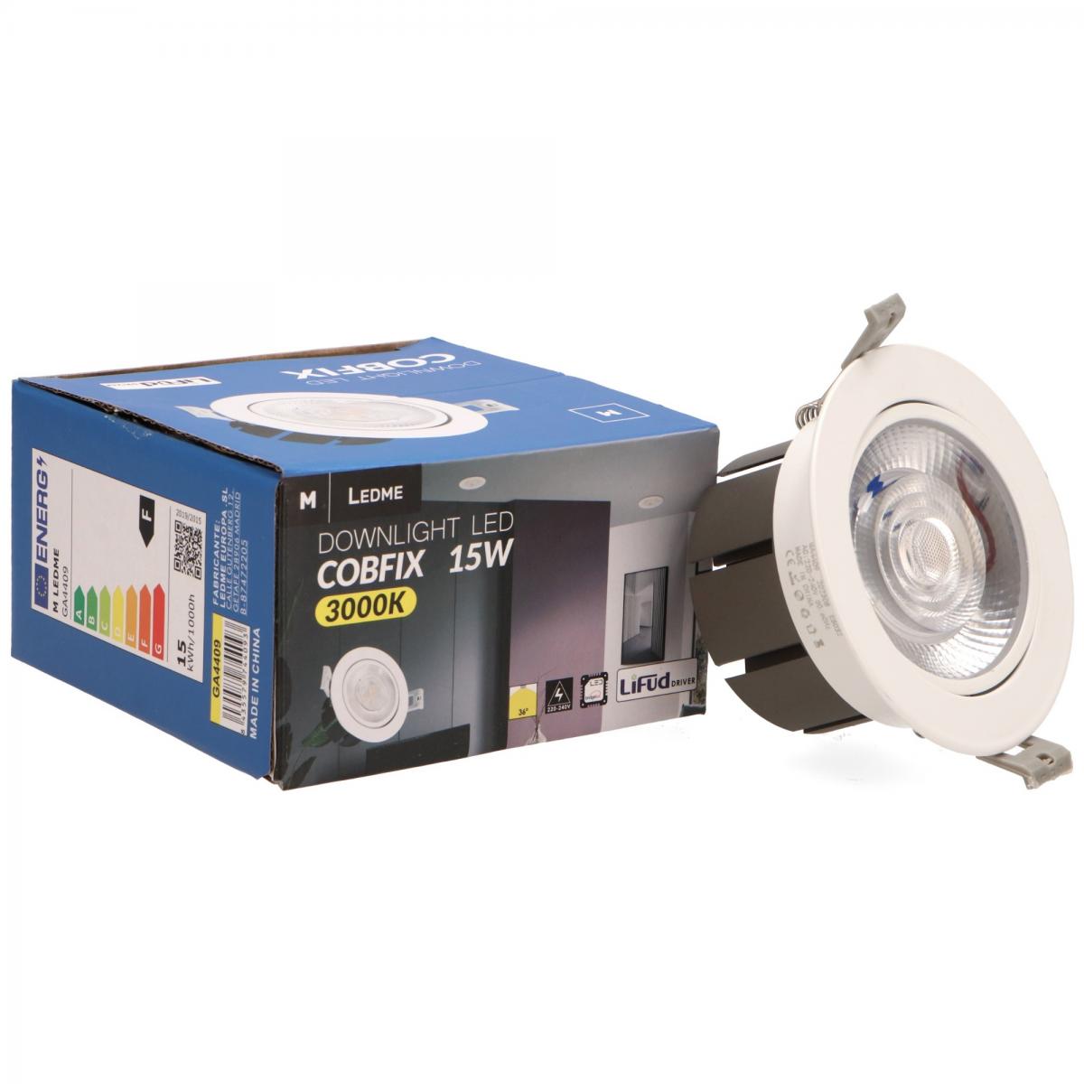 Foco Downlight LED orientable CobFix 15W