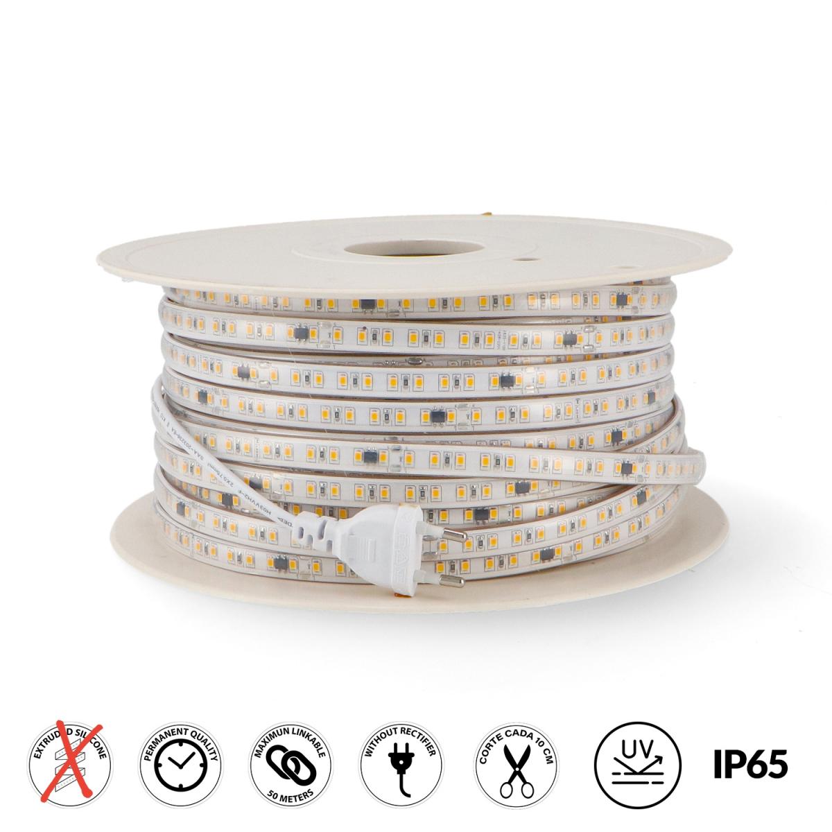 Tira de LED 220VAC SMD2835 Bergamo 12W/m IP65 - 50 metros