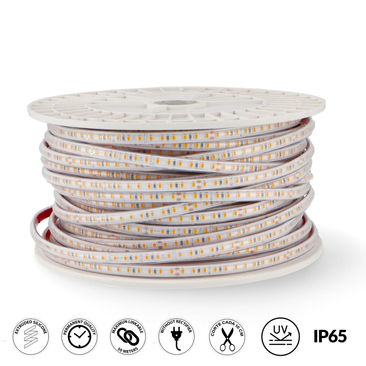 Tira de LED 220VAC SMD2835 ProStrip 12W/m IP67 - 50 metros