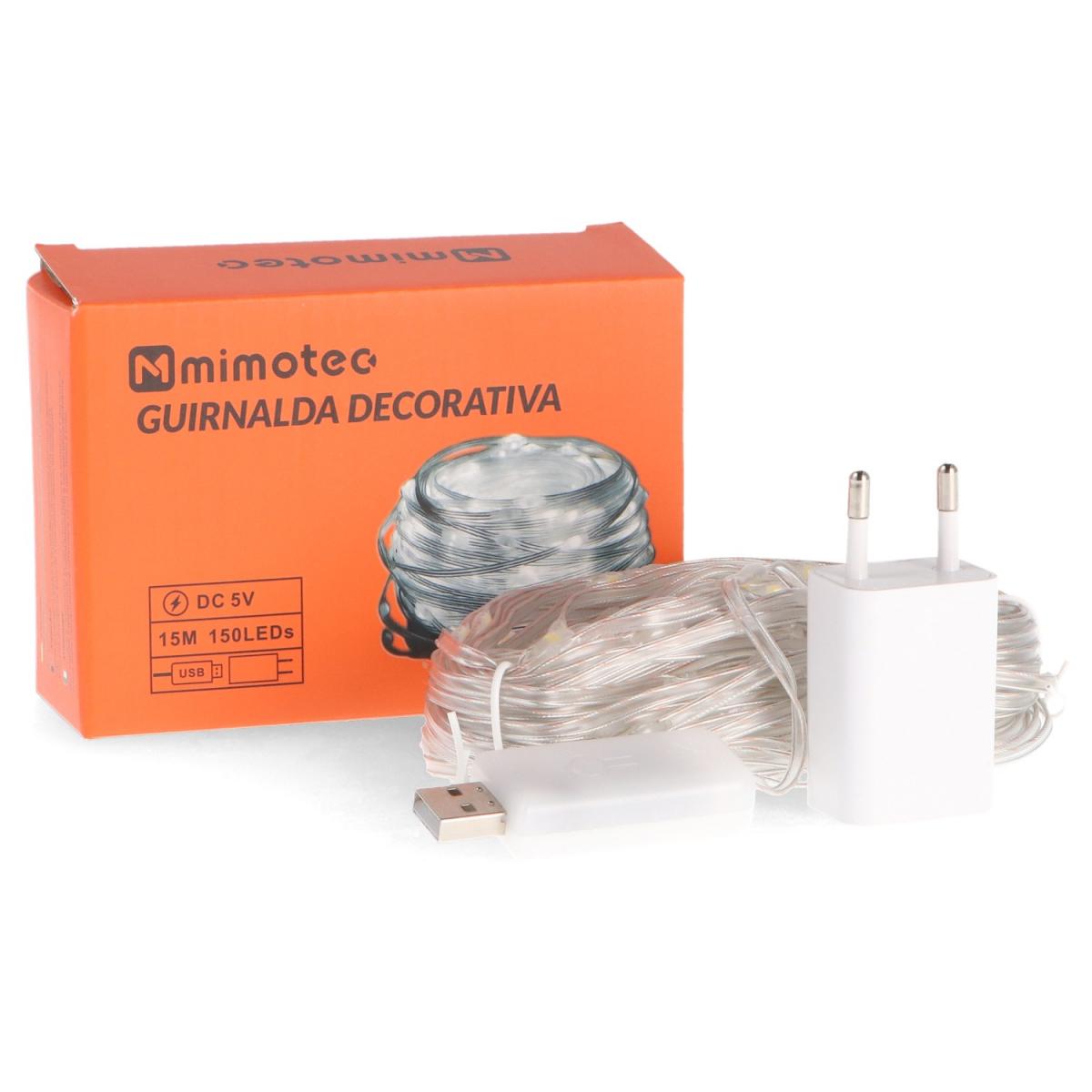 Guirnalda Exterior LED con Usb 15m 7000K