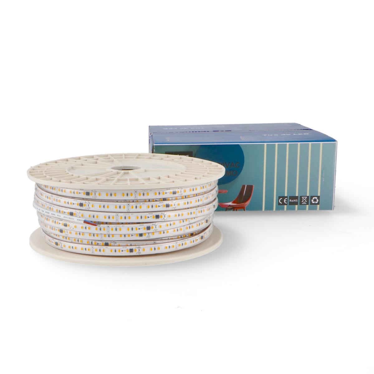 Tira de LED 220VAC SMD2835 BRG 17W/m IP65