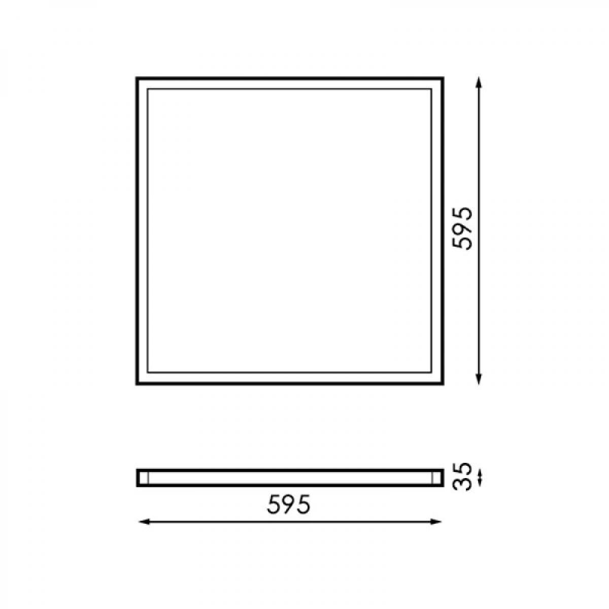 Panel LED Serie Trielle 60X60 cm 48W No Flicker