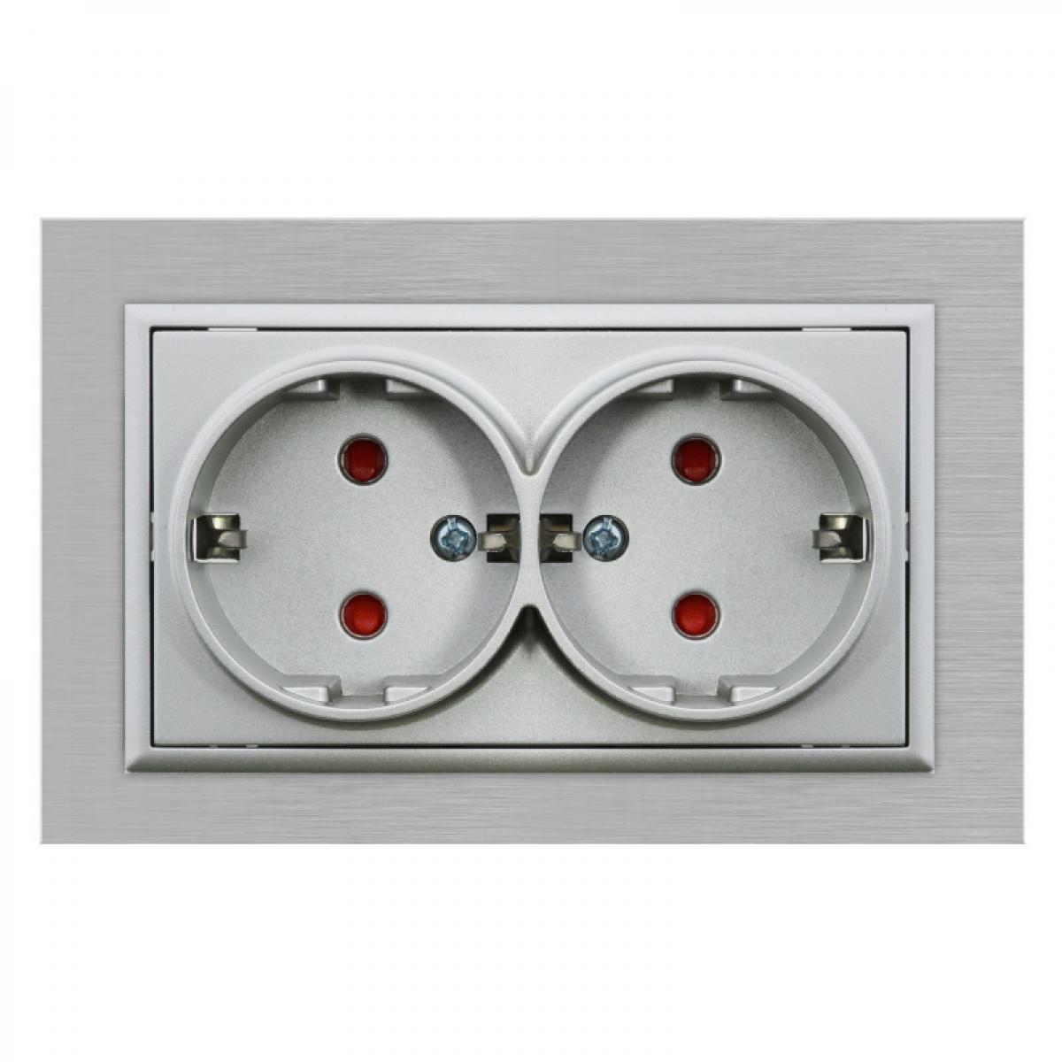 Enchufe Empotrable Doble Tipo Schuko - FL