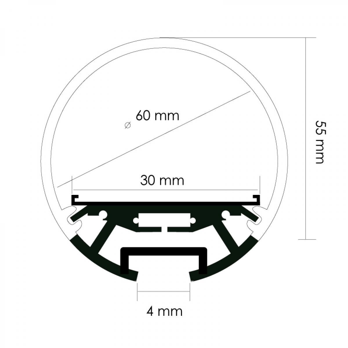 Perfil de aluminio Dylan XL - 2 metros