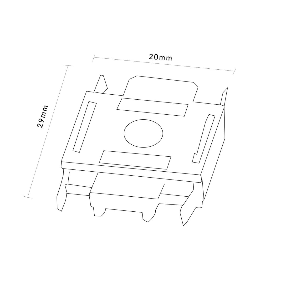 Unión Recta para Carril Magnético Serie 5mm