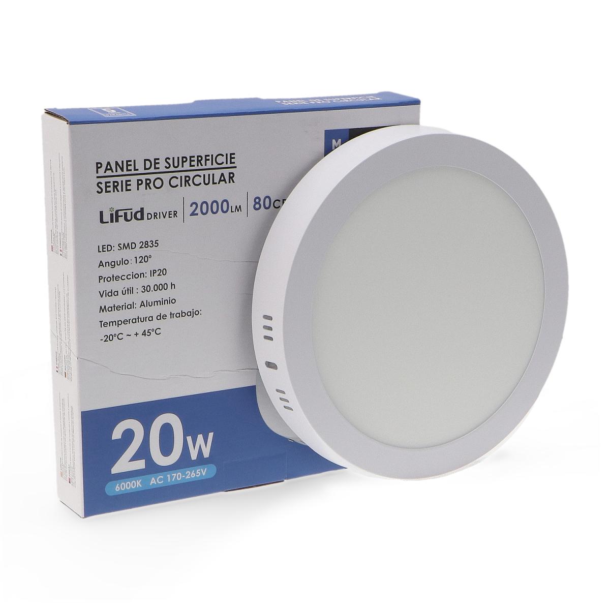 Panel de Superficie Serie Pro Circular 20W