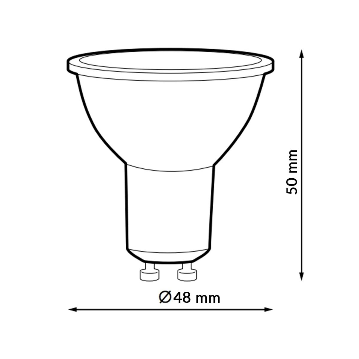 Bombilla LED GU10 Smd Plus 7W 60º