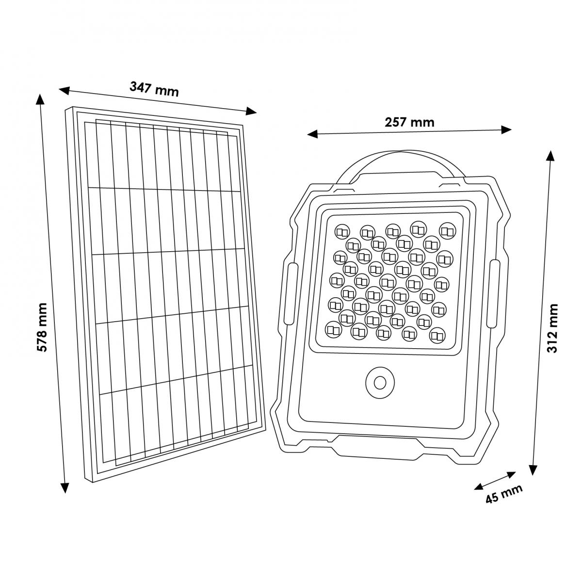 Foco solar 300W
