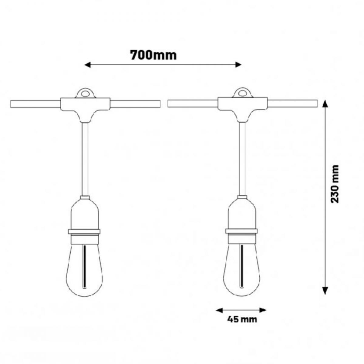 Guirnalda Led Solar 3W de 10 bombillas E27 Exterior IP65 - RGB