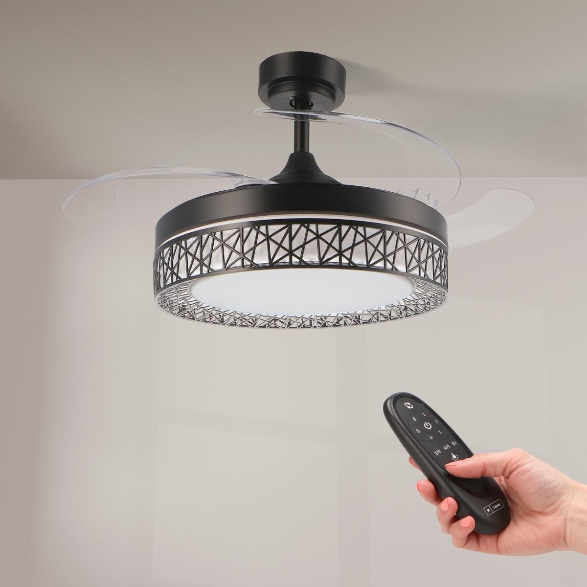 Ventilador de techo LED Black Aqua Ø107 cm