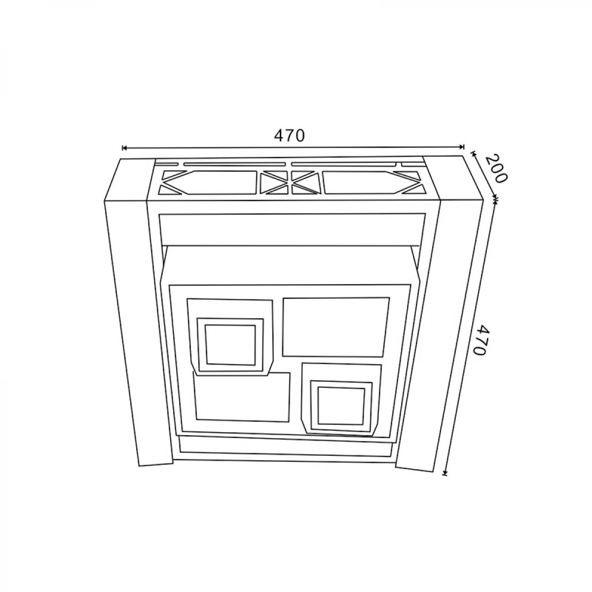 Plafón de Techo Square 120W CCT