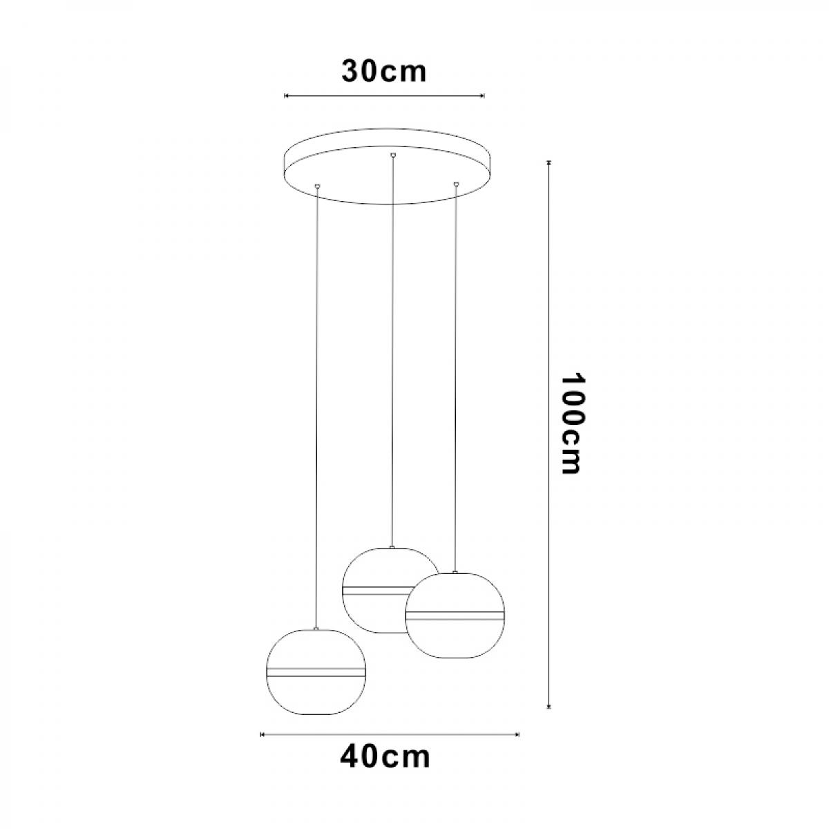 Lámpara LED de Techo Curling 108W CCT - DSC