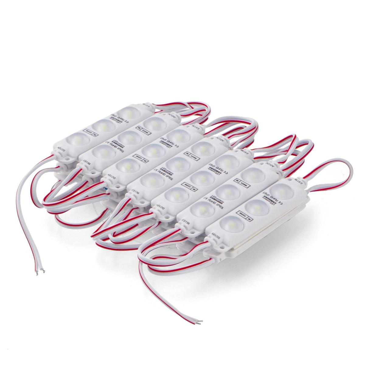Cadena de 20 Módulos de 3 LED SMD Samsung 12V DC 1WChaîne de 20 modules de 3 LEDS SMD Samsung 12V DC 1WCatena 20 moduli 3 2 LED SMD Samsung 12V DC 1WC