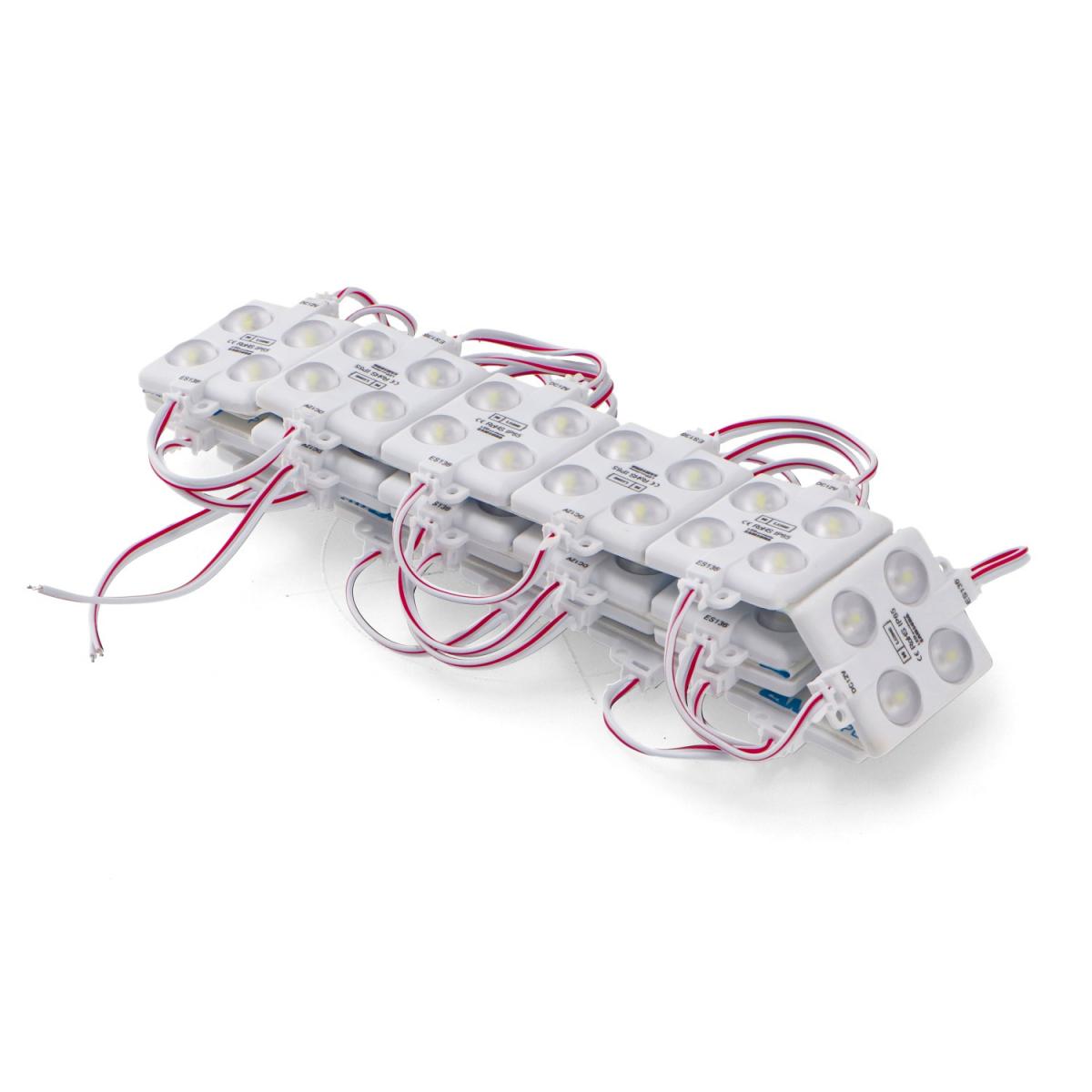 Cadena de 20 Módulos de 4 LED SMD Samsung 12V DC 2WChaîne de 20 modules de 4 LEDS SMD Samsung 12V DC 2WCatena 20 moduli 4 2 LED SMD Samsung 12V DC 2WC